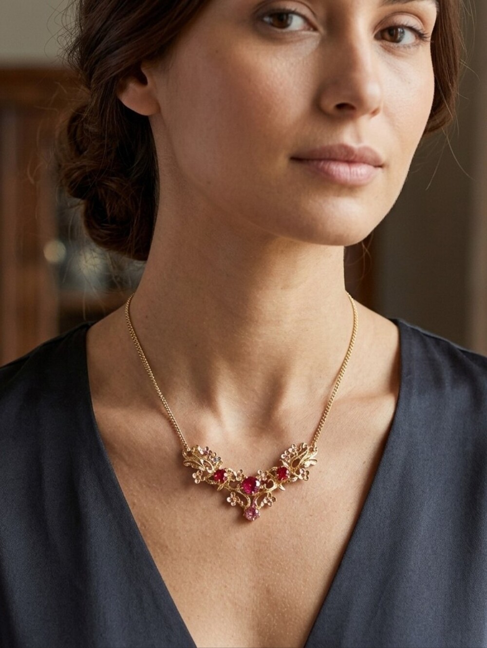 1950s Vintage Floral Necklace